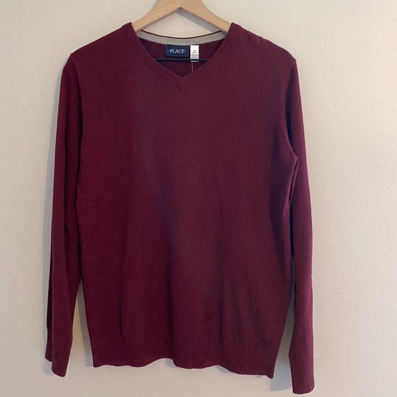 NWT Boy's 100% Cotton V-Neck Sweater Size XXL (16) The Children's Place - Picture 1 of 5